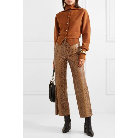 Chloé Ruched Wool-Blend Cardigan Womens Size Large $1150 - Picture 2 of 10